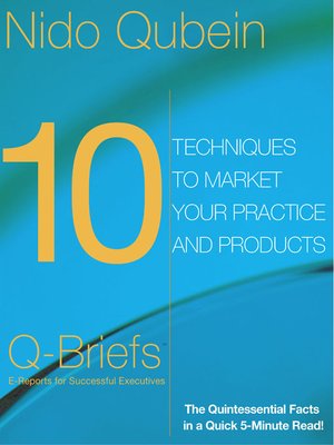 cover image of 10 Techniques to Market Your Practice and Products